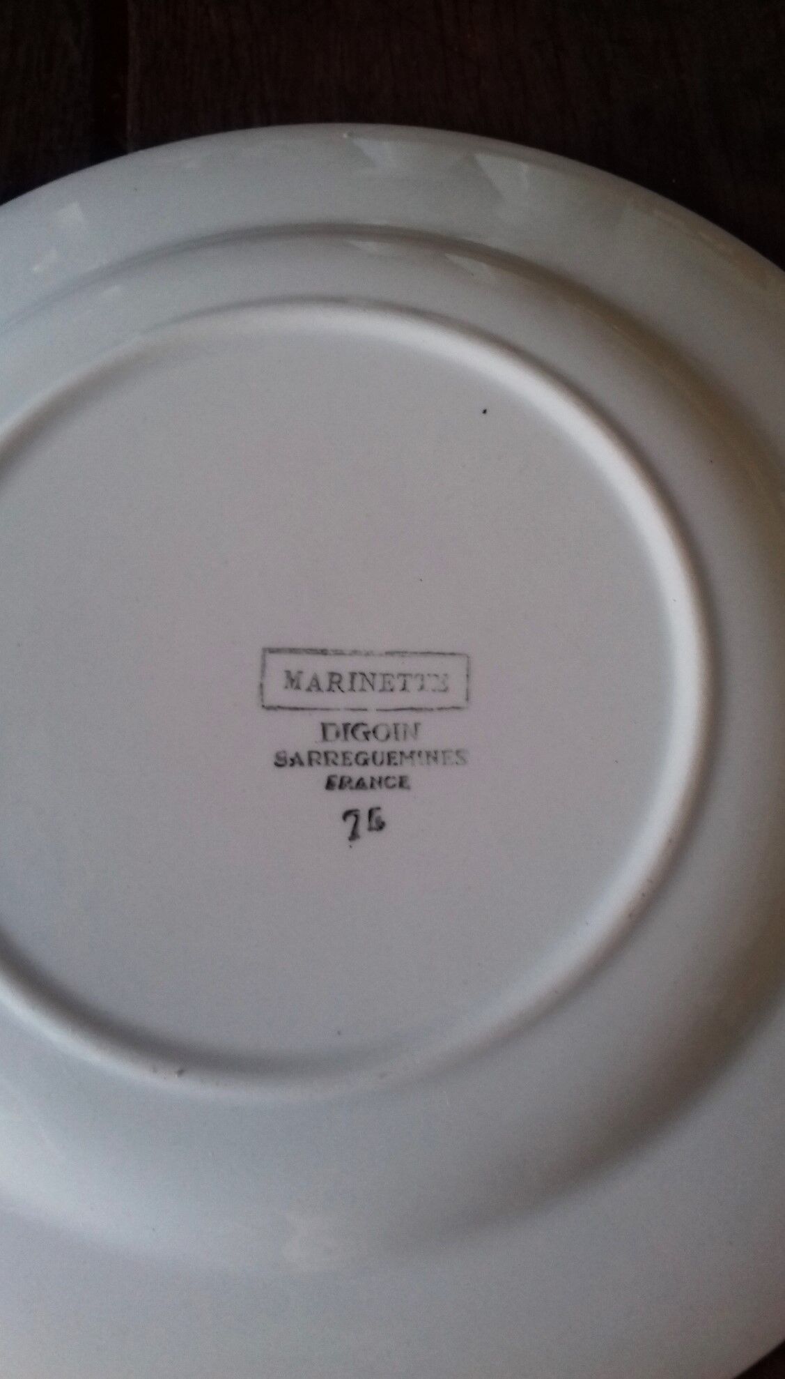 6 plates Digoin Sarreguemines Badonviller Marinette