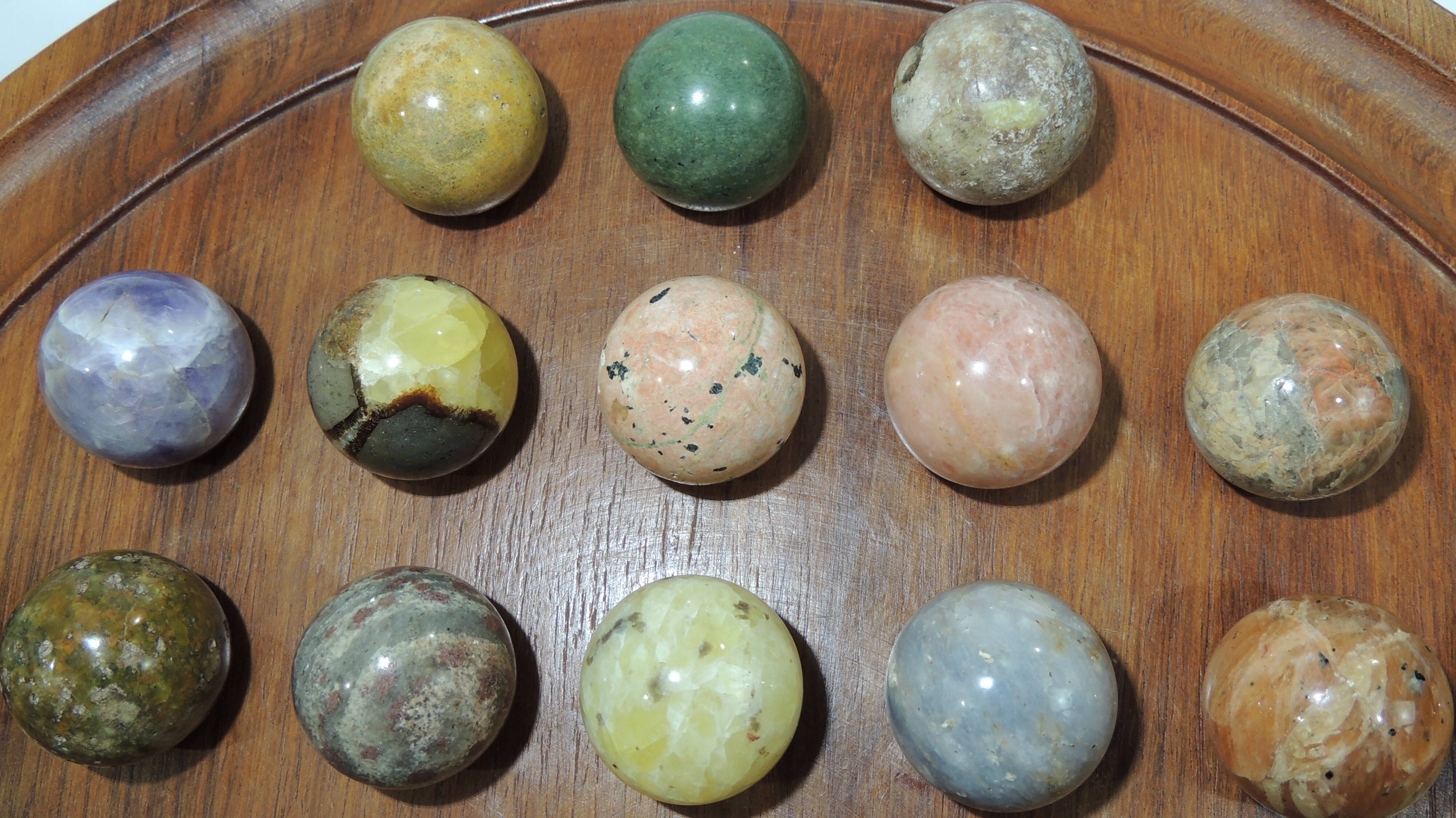 Vintage solitaire game semi gem stones