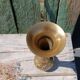 Large gilded and engraved brass vase
