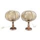 Paire de lampes vintage abat-jour fil tendu