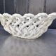 Vintage woven ceramic fruit bowl