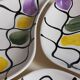 Three vintage free-form ceramic ravine dishes from the 1950s