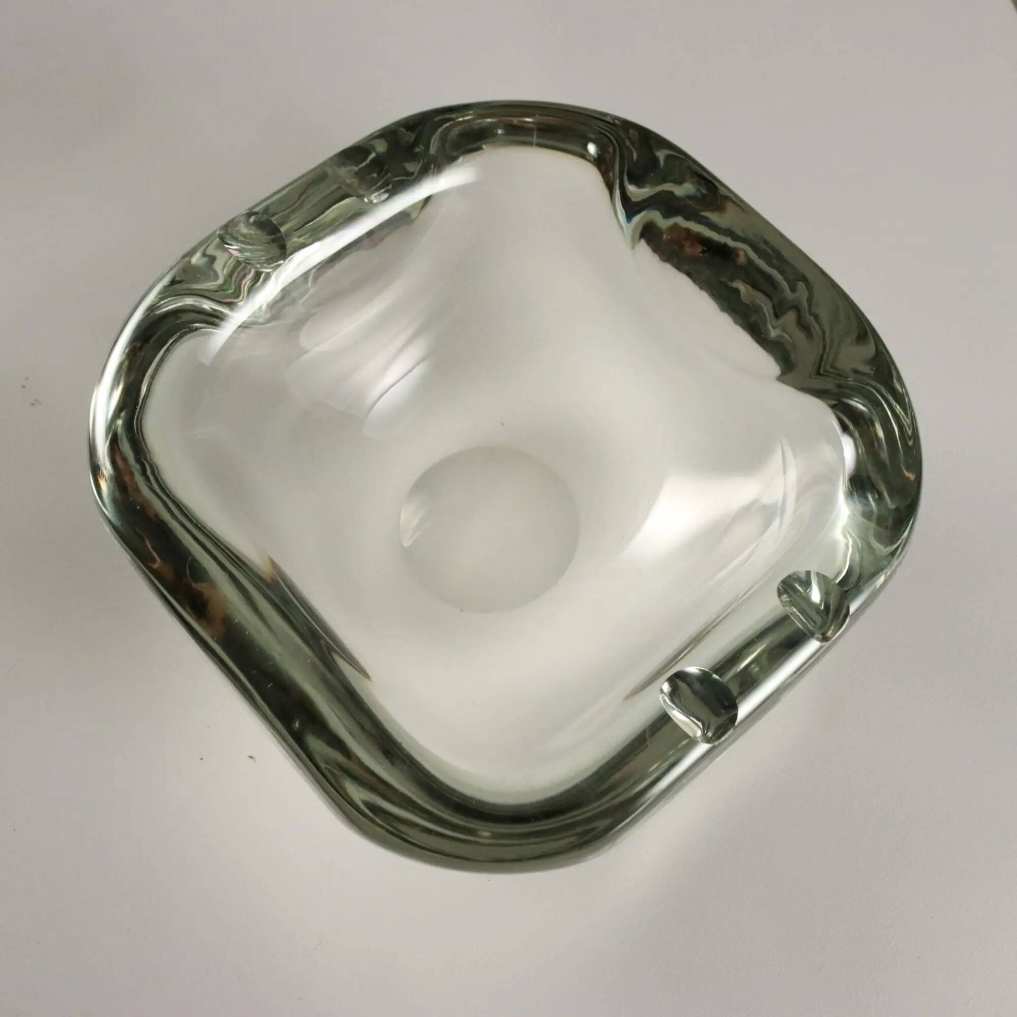 Vintage glass ashtray Barbini, Italy, 1980s-1990s