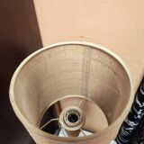 Lampe en bois et rotin