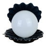 Black ceramic shell lamp and opaline pearl