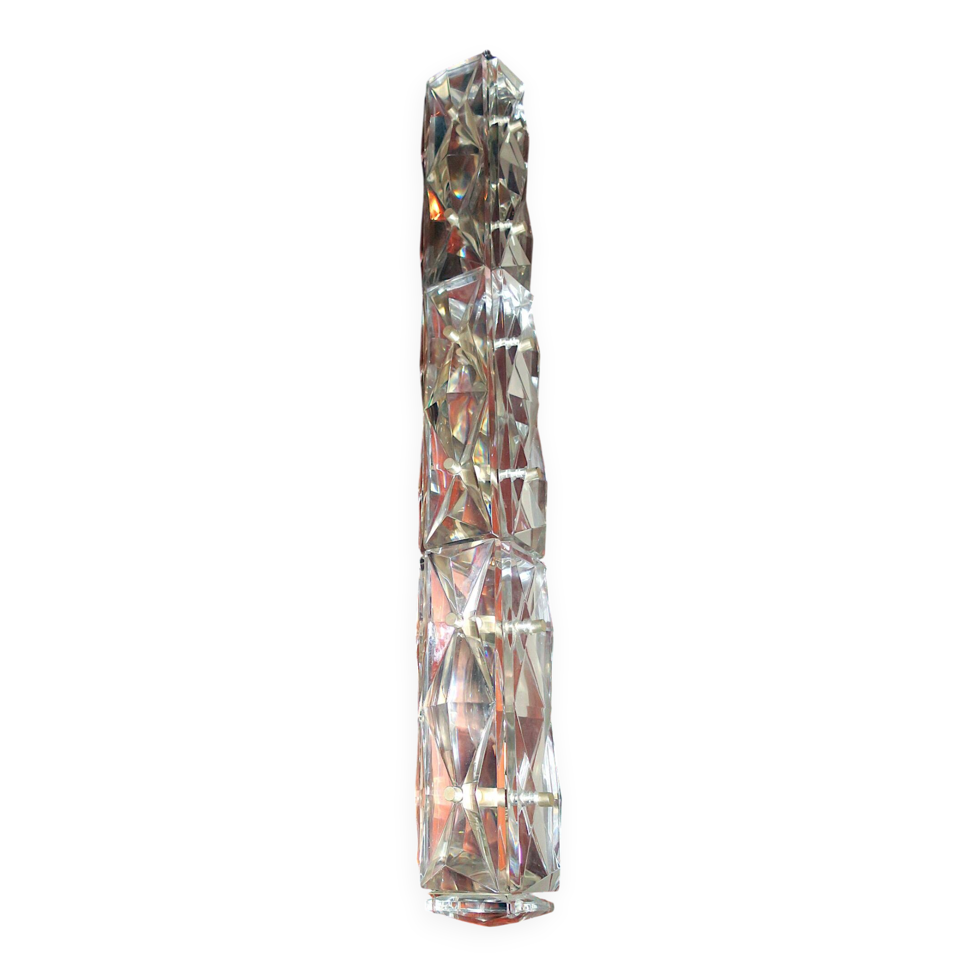 Kinkeldey mid century crystal long wall light, 1960s