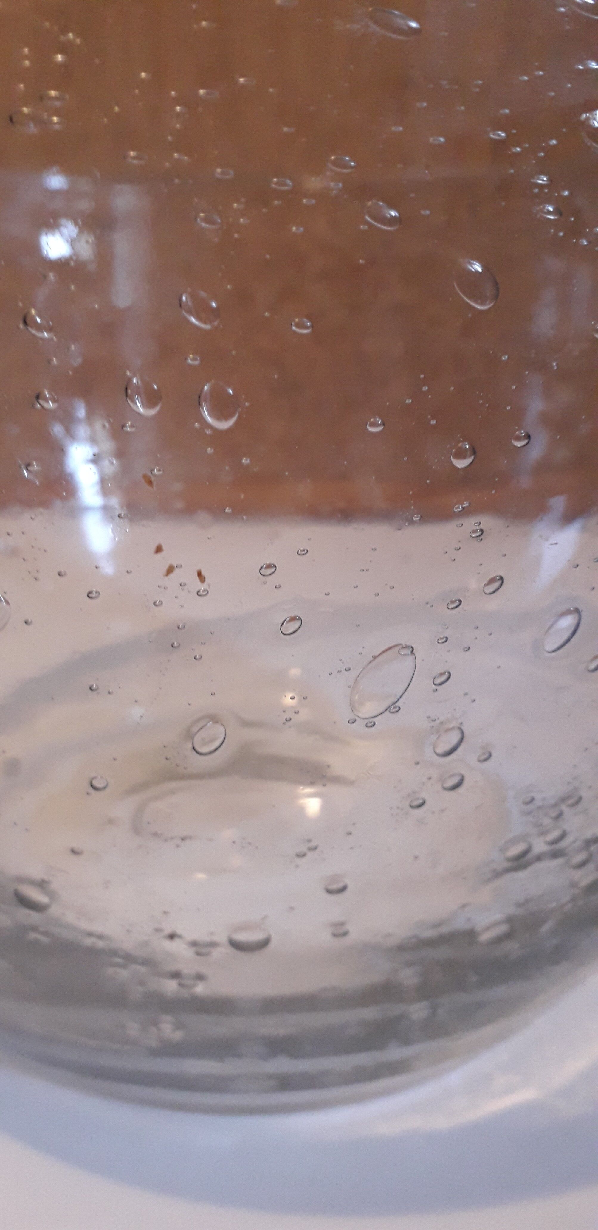 Saladier en verre soufflé bullé transparent