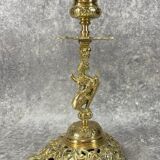 Gilt bronze chandelier/candlestick, Griffin, Mythical Animal, Bestiary, 1880