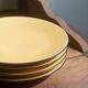 Set of 4 large plates "Dominique"