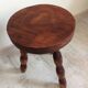 Tripod stool feet "rosary" in vintage wood 60s-70s