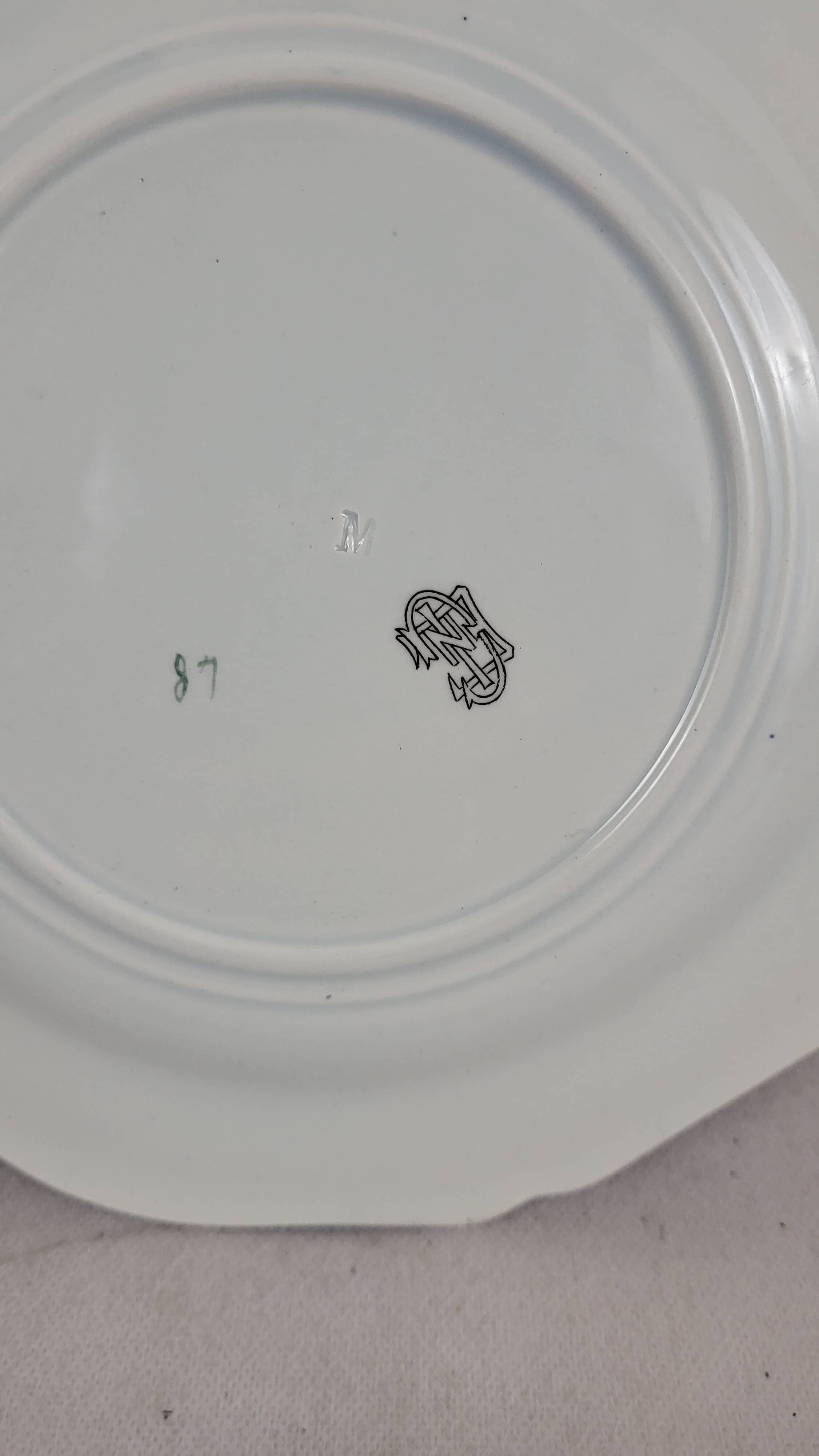 19th century Gien earthenware plate