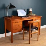 Retro Danish Mid Century Danish Teak Desk By Bent Silberg Mobler