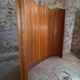 Large French folding screen in pine, room divider, 1950s, attributed to Baumann.
