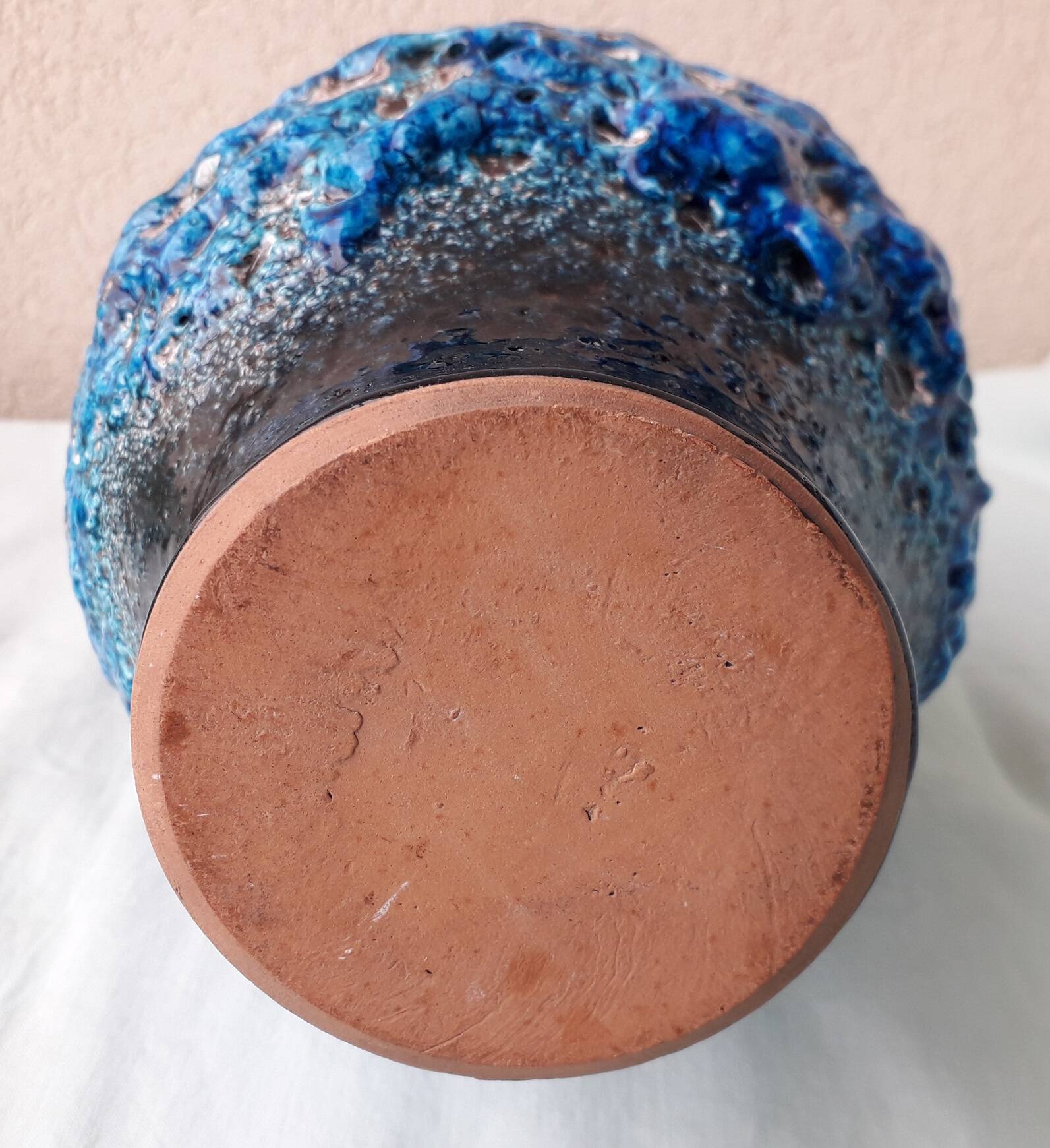 Blue ceramic jug