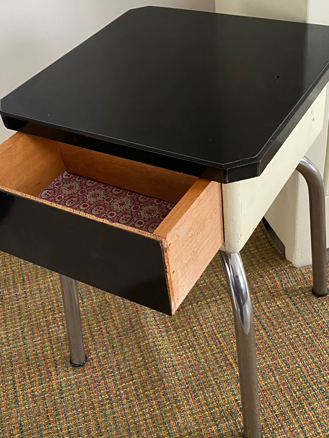 Vintage formica trunk stool