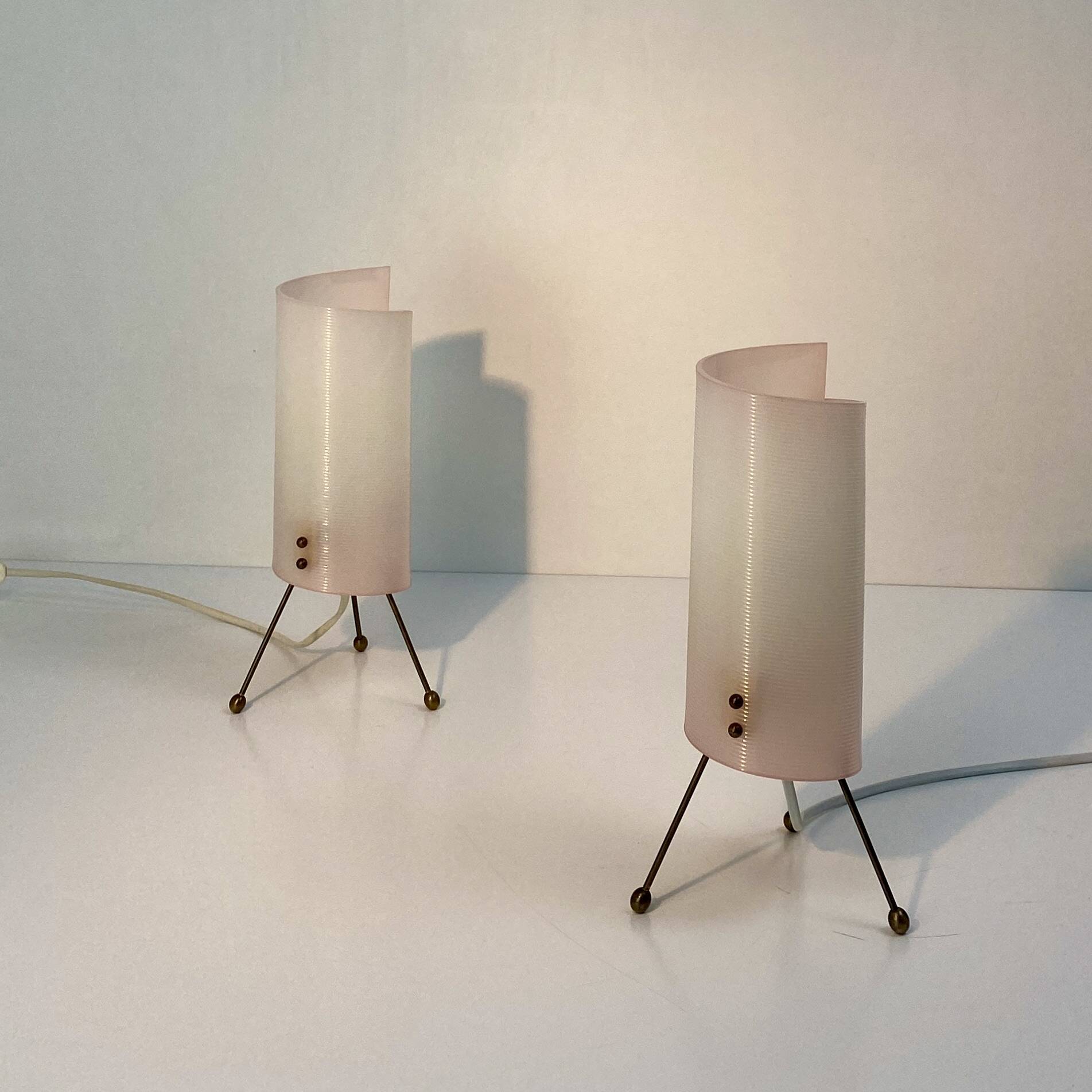 Pair of vintage tripod lamps, 1960s