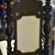 Classic black and white wooden throne