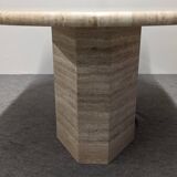 XL dining table in travertine, Italy circa 1970