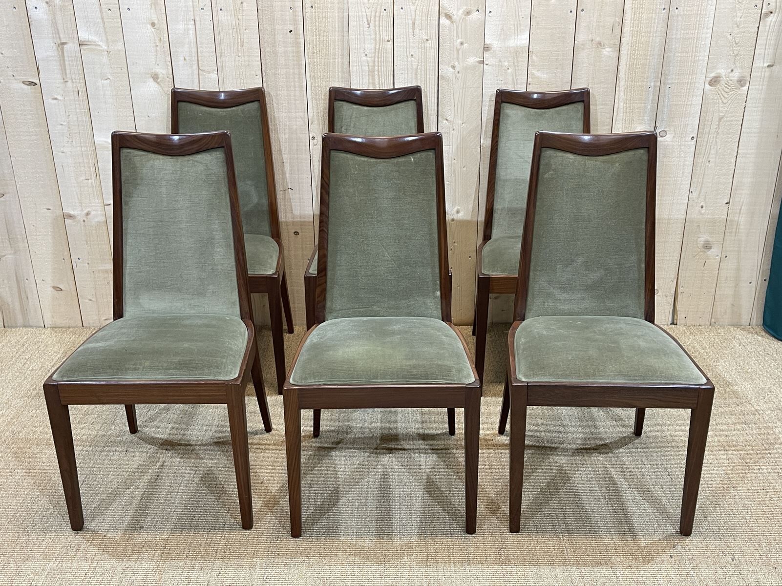Suite of 6 teak chairs from the brand G-Plan