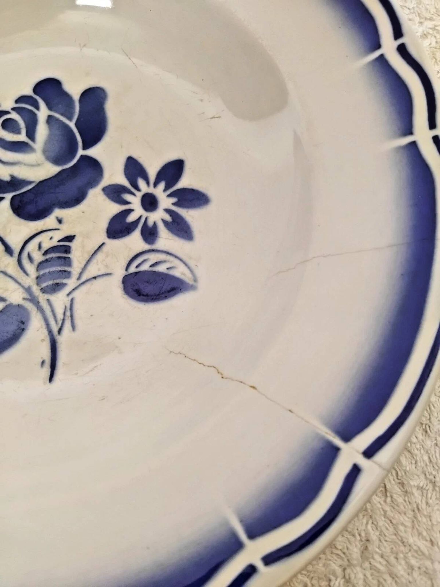 Ancienne Assiette Creuse Badonviller Vintage
