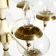 Large 1960s brass and glass tulip ceiling lamp by Hans Agne Jakobsson