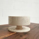 Travertine bowl by Angelo Mangiarotti for Knoll International, 1960.