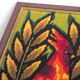 Framed tapestry of island birds