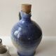 Set of liqueur bottle + 6 stoneware cups Signed Albert Breton Vézelay