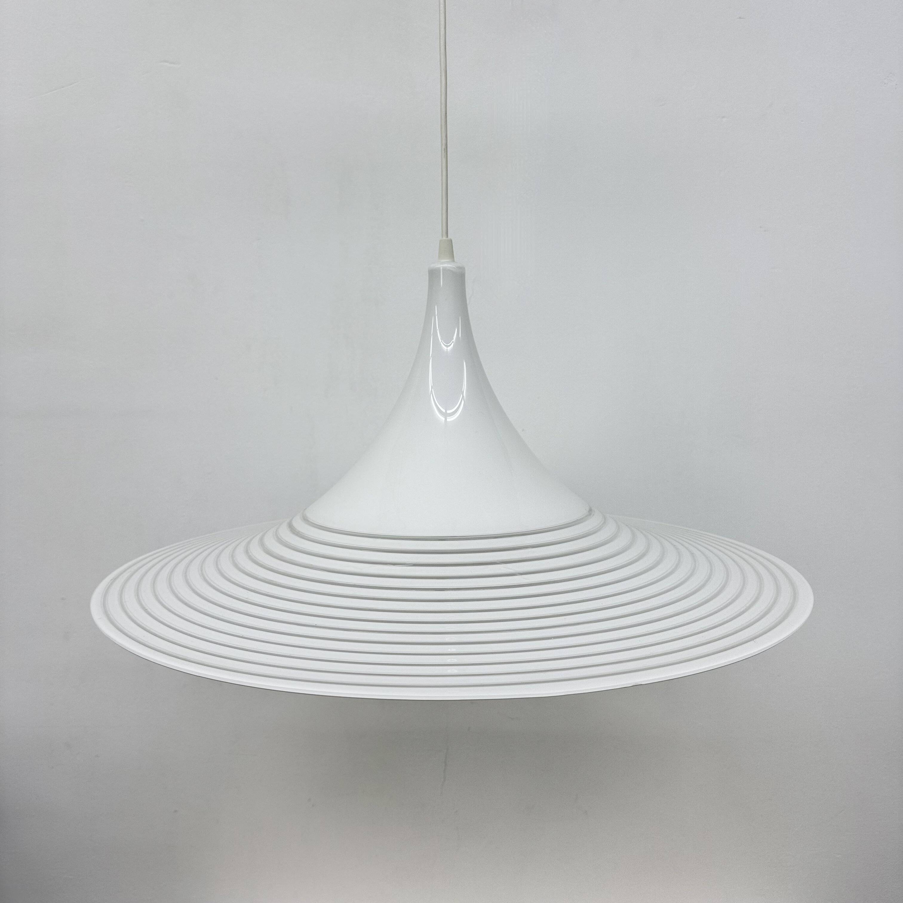 Vintage lucite hanging lamp By Meblo Guzzini, 1980’s