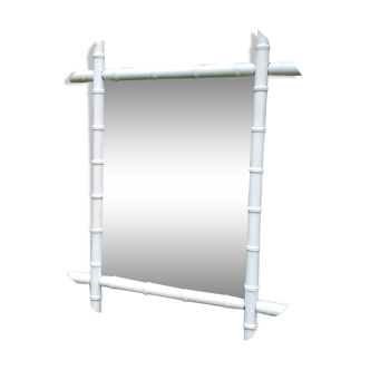 1930s bamboo mirror - 70×60 cm