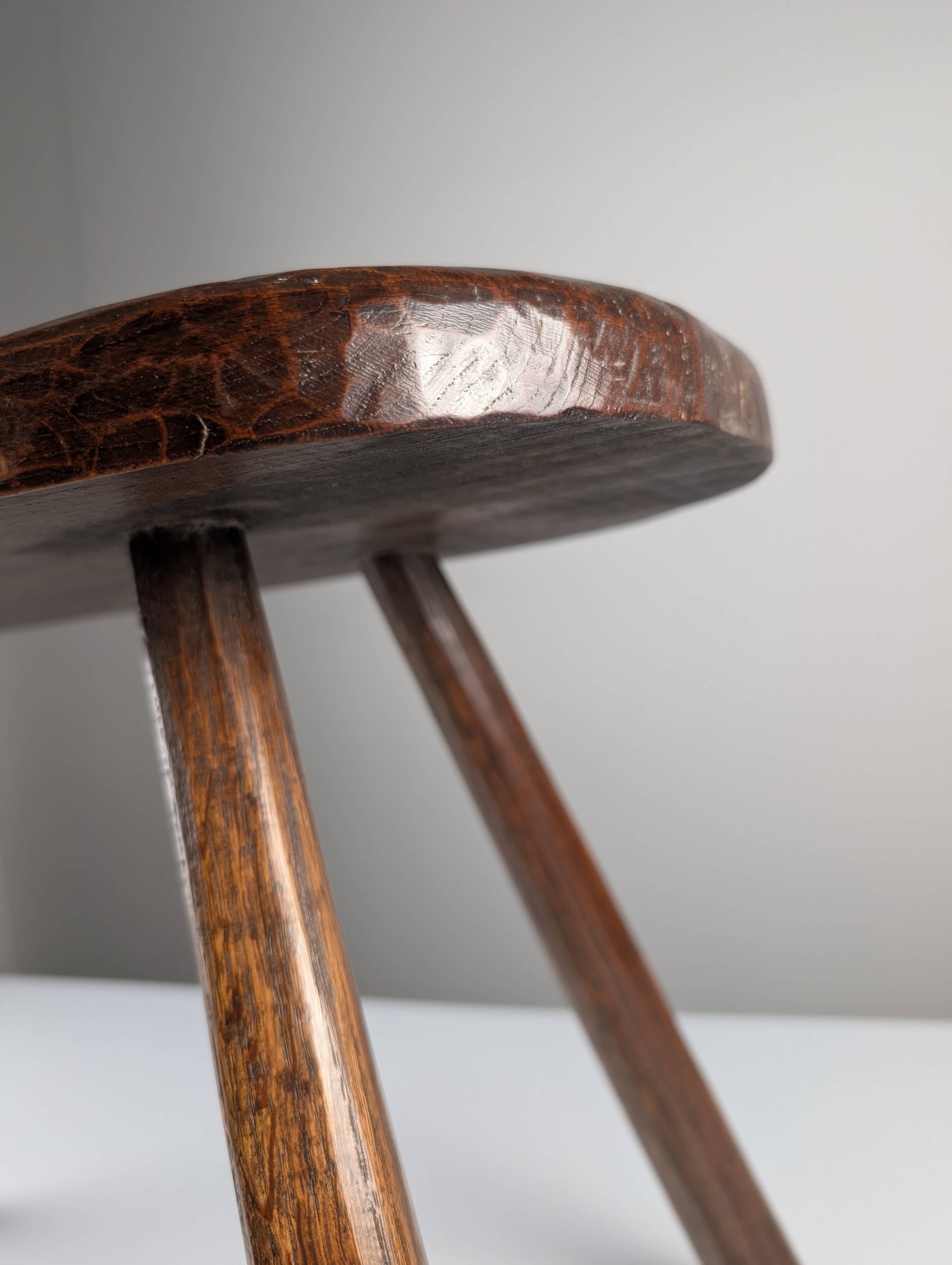 Rustic hand-carved wooden bench with organic shape, 1940s
