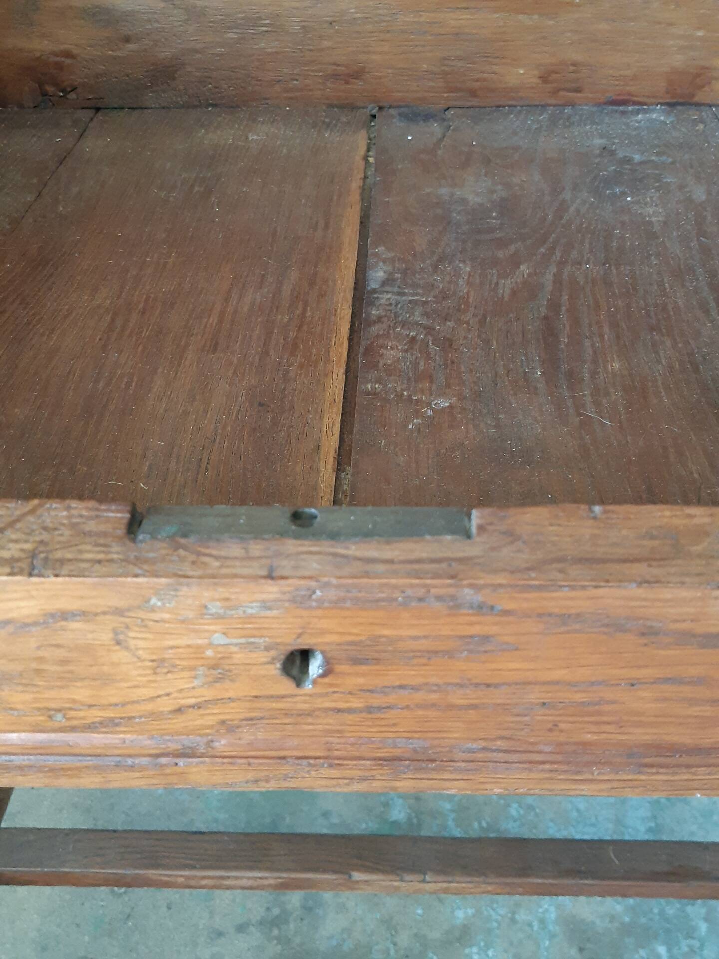 Pupitre écolier chêne.