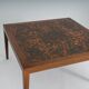 Table basse en teck et cuivre de style mid-century moderne par Severin Hansen