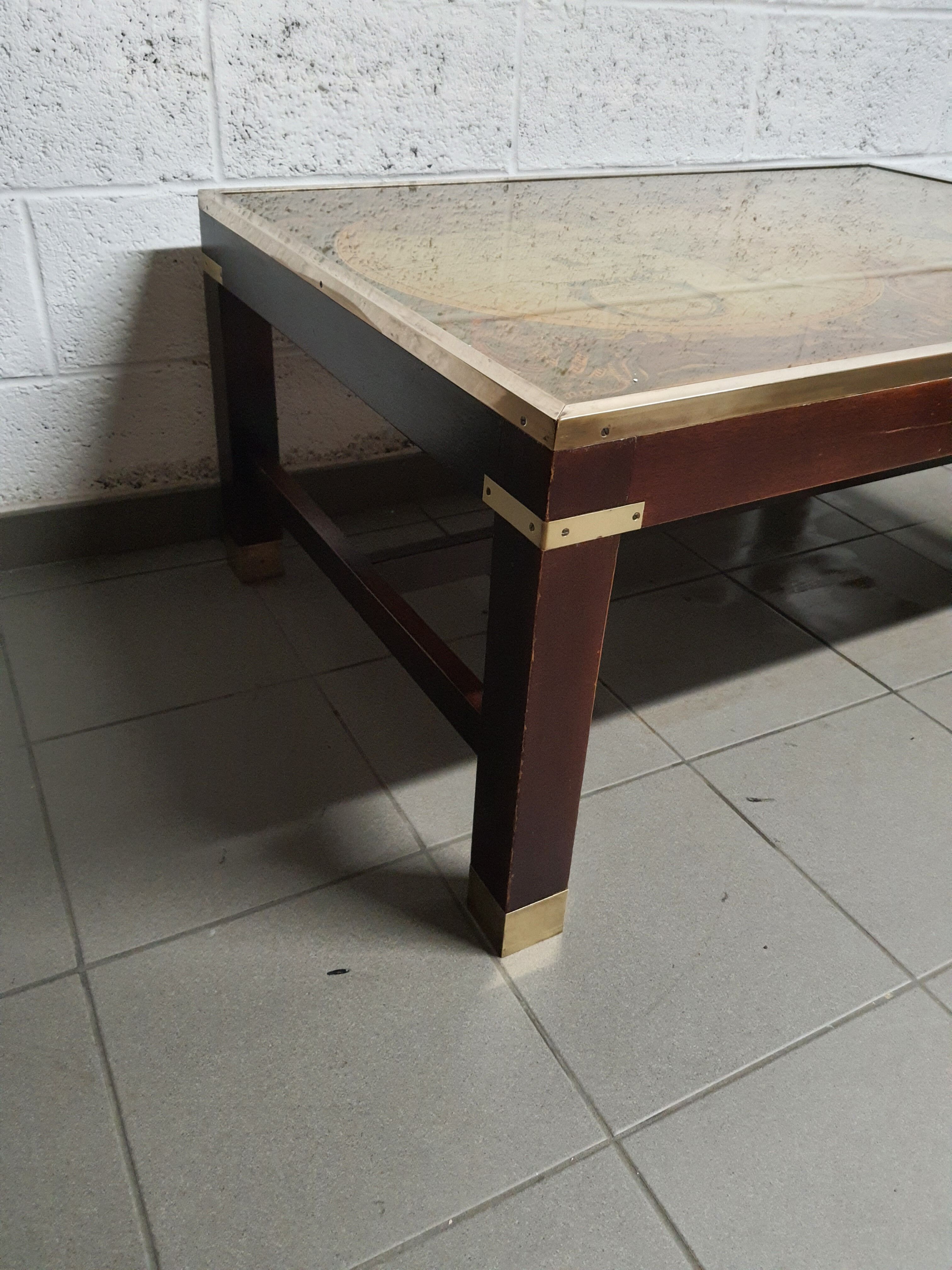 Vintage world map coffee table
