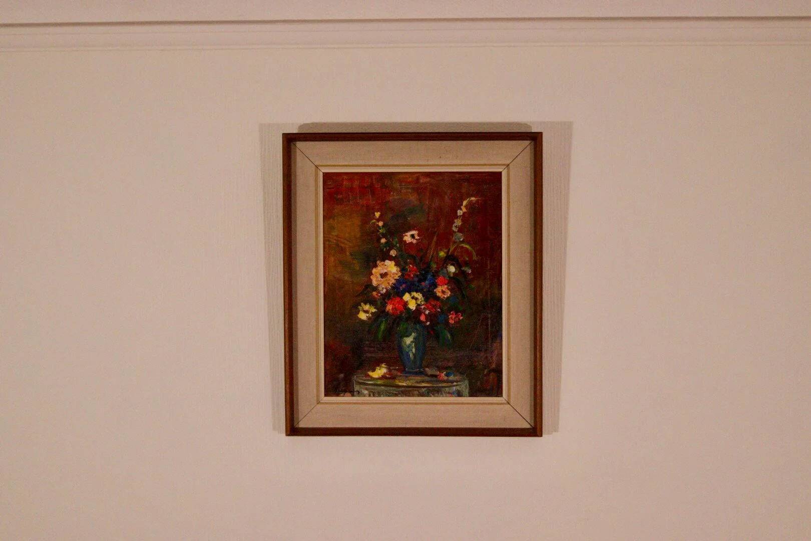 Original Oil on Canvas – “Still Life Vase” – Framed 45 × 54 cm