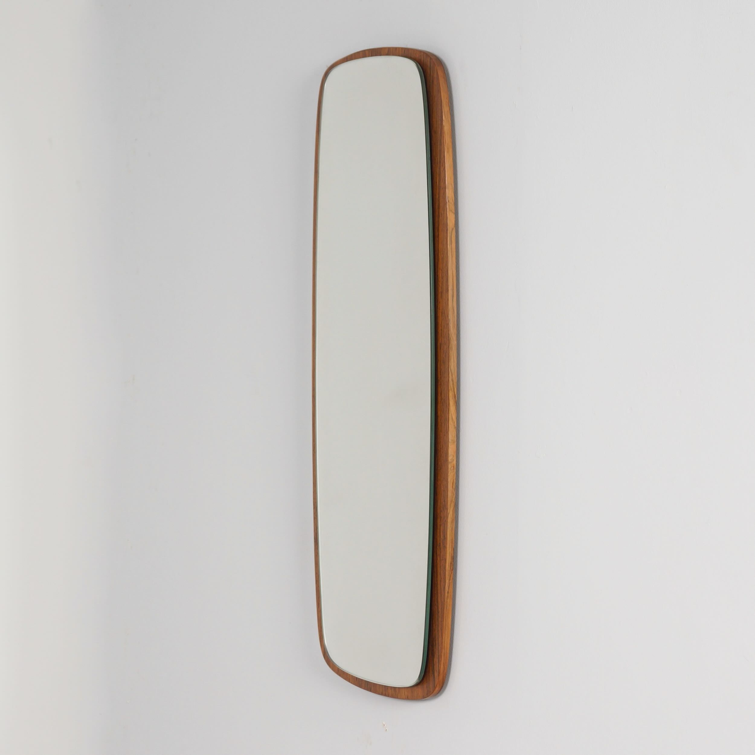 Danish wall mirror in teak, 1960s