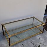 Table basse design en laiton style Jansen - 1970s