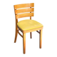 Office chair – Baumann style – Desk – Wood and yellow faux leather