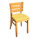 Office chair – Baumann style – Desk – Wood and yellow faux leather