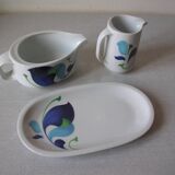 Ancienne vaisselle années 1970/80 CNP Berry saucier pot à lait plat/beurrier  rétro vintage