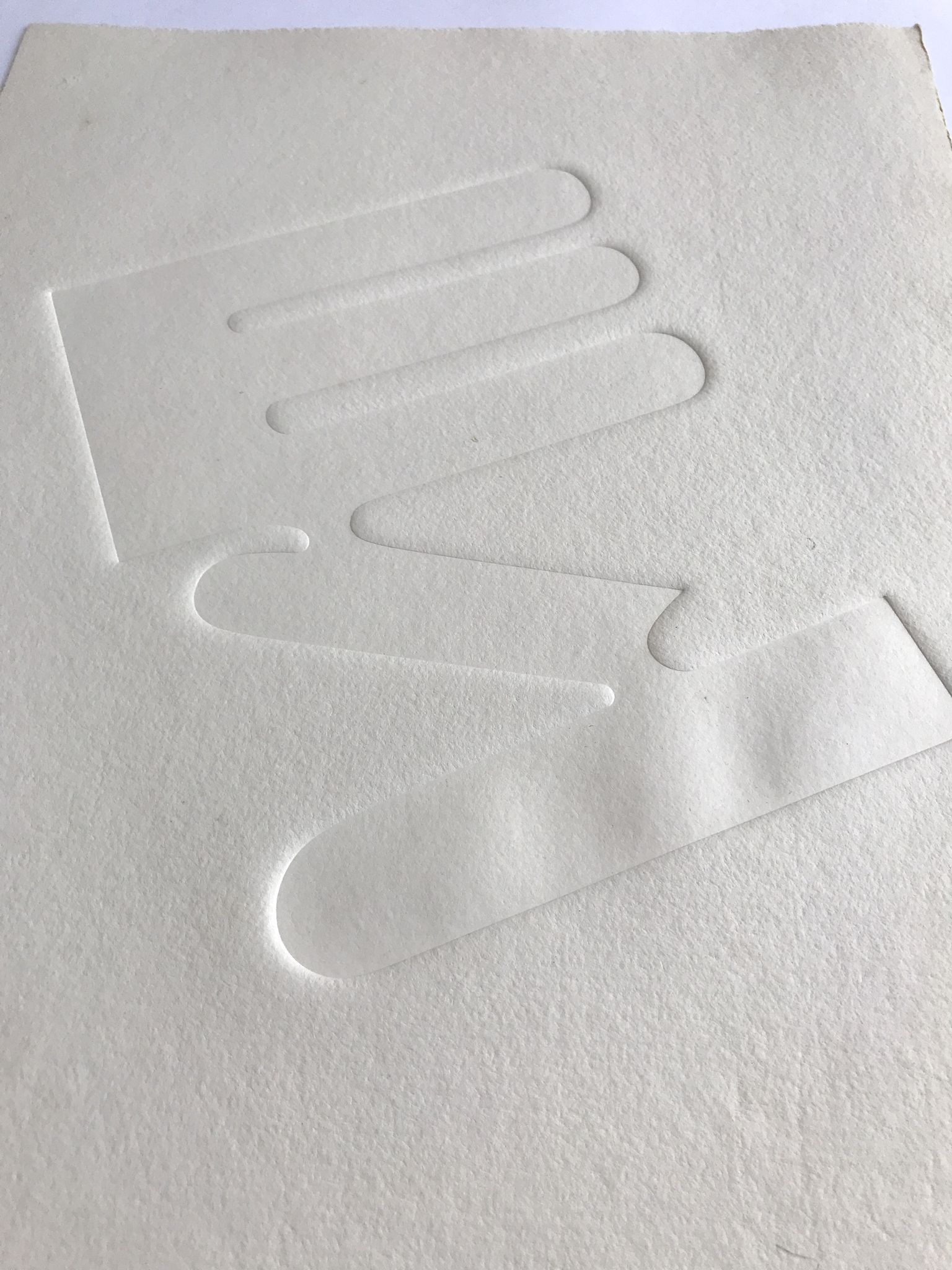 Estampe signée et numérotée de Jean Legros, Relief géométrique I, 1972