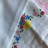 Set of embroidered baby bed sheets