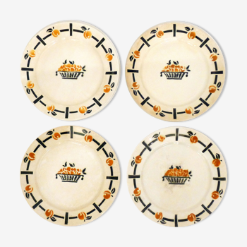 Set of 4 plates Badonviller