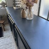 Brutalist black sideboard from the 60s