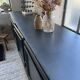 60s brutalist black sideboard