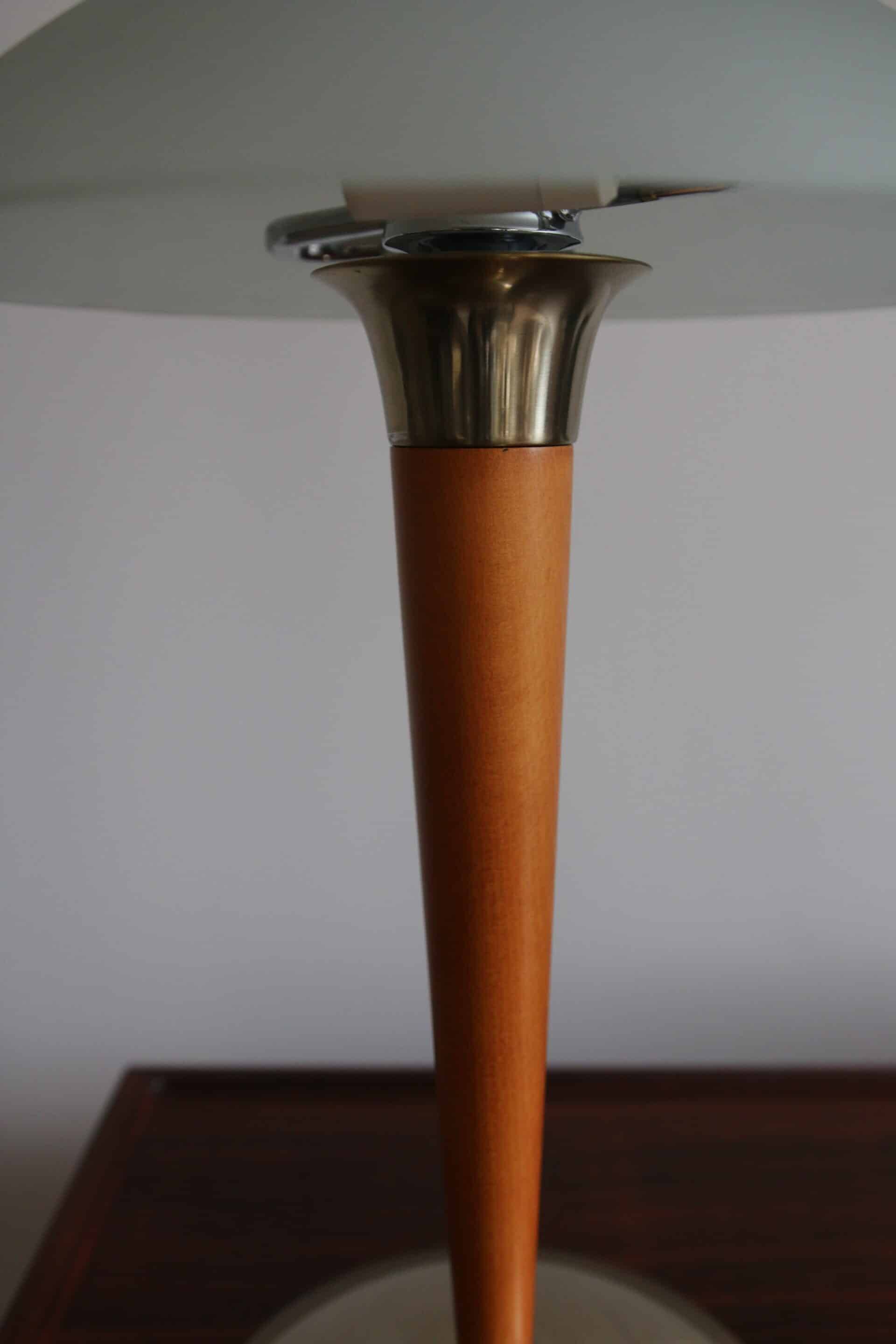 Lampe champignon postmoderne Verre et Bois