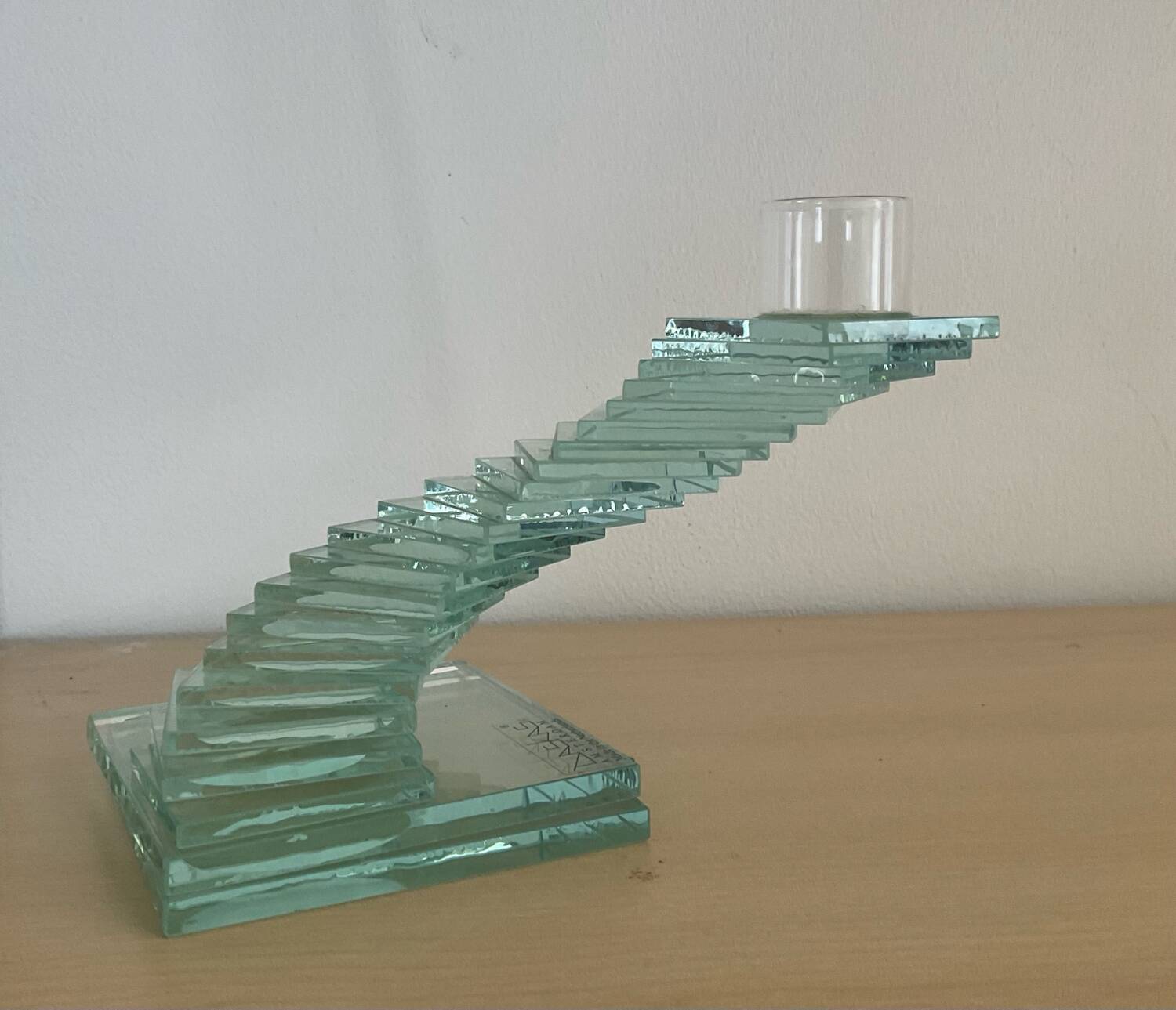 Daskas Amsterdam glass candle holder from the 80s