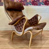"Pernilla" leather armchair "Bruno Mathsson" 1960.