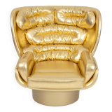 Limited Edition Golden Elda Chair by Joe Colombo for Longhi Italy no. 8/20