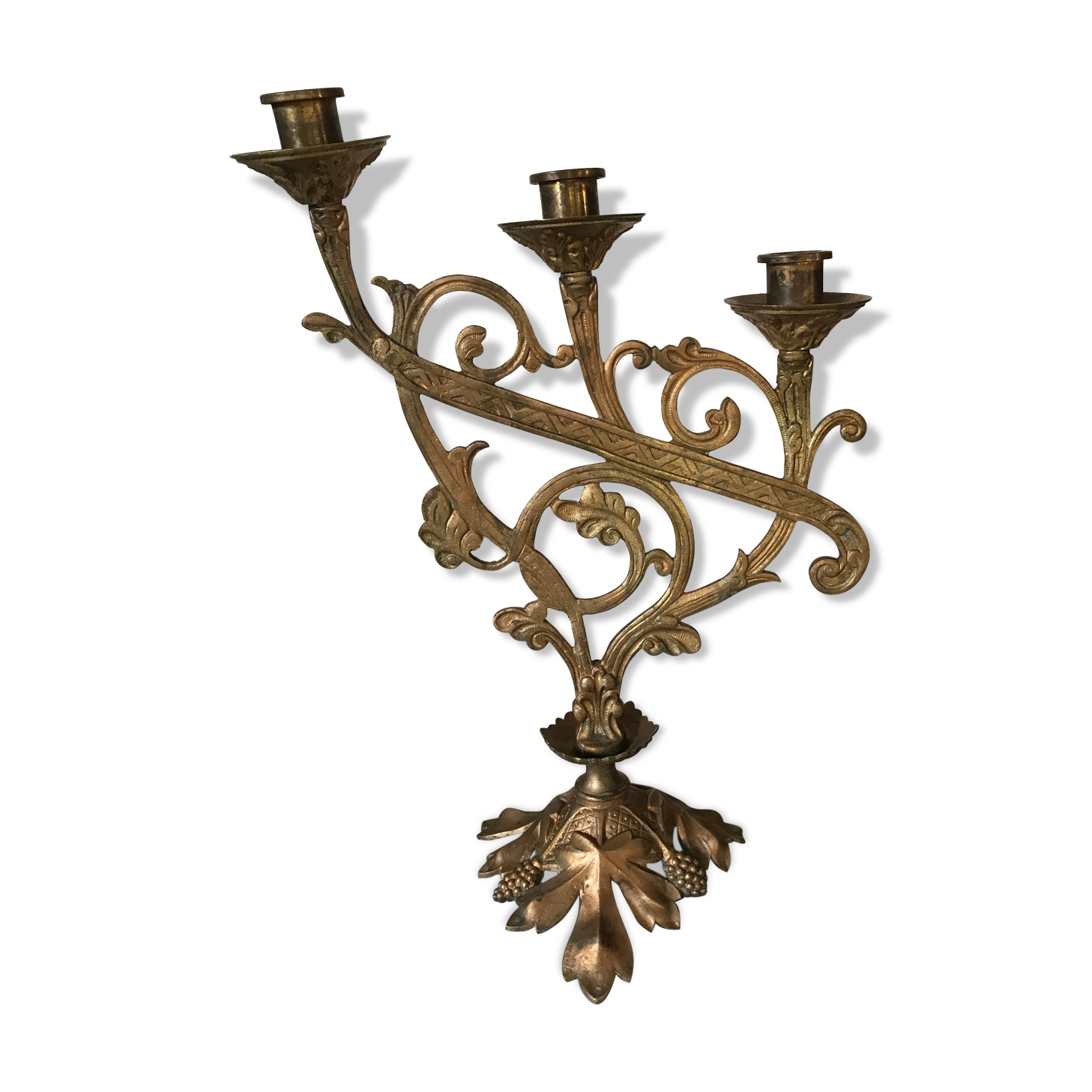 Old golden candlestick